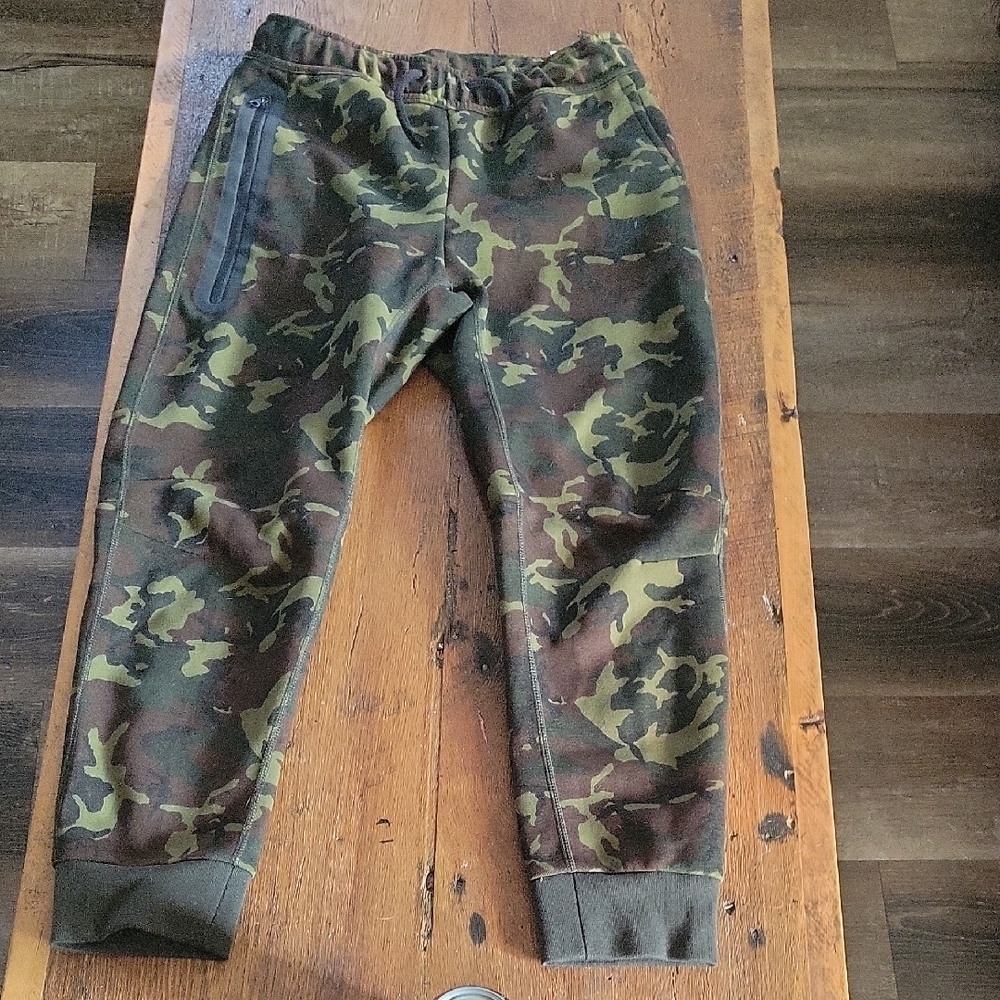 Nike Green and Brown Camouflage Track Pants